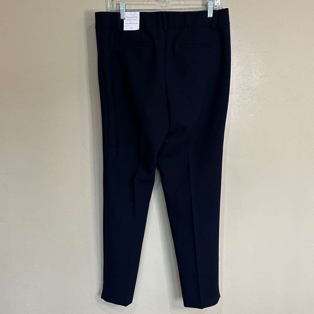 NWT Talbots Hampshire Ankle Pant Straight leg high waist Blue Sz 10 | $129 - Picture 3 of 14